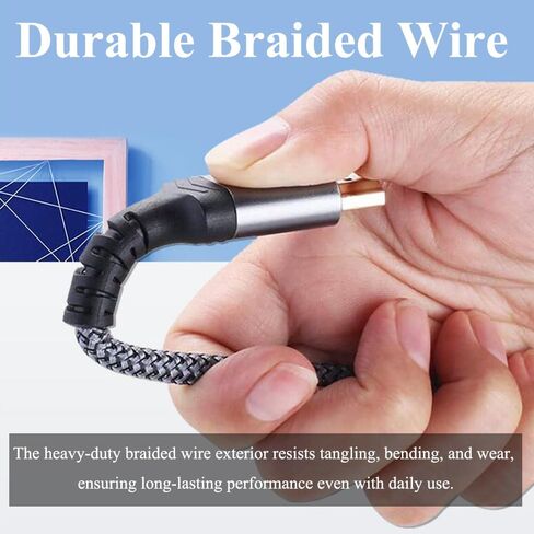 High Speed HDMI Cable 6.6ft, Braided Nylon Fiber, Ultra HD 8K@60Hz, Compatible with Laptop, Monitor, TV, PC, Gaming Console in Saudi Arabia
