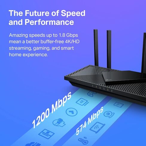 مجموعة من راوتر TP-Link AX1800 WiFi 6 (Archer AX21) + معزز الإنترنت AX1800 WiFi 6، متوافق مع OneMesh (RE600X)، شبكة WiFi سلسة OneMesh in Saudi Arabia
