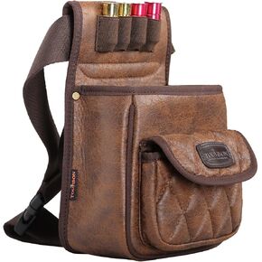 Tourbon بولي Leather الجلود الرياضية بندقية شل الحقيبة مطلق النار الطين فخ السكيت حقيبة الرماية لحقل المدى in Kuwait