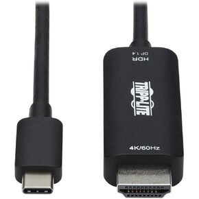 Tripp Lite USB-C to HDMI Adapter Cable, 4K 60 Hz USB C and Thunderbolt 3 to HDMI Cable Adapter, HDR, HDCP 2.2, DP 1.4 Alt Mode, Black, 3 ft (U444-003-HDR4BE) in Kuwait