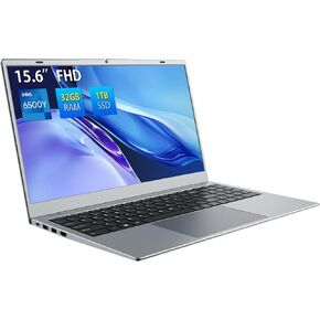 Laptop Computer, 15.6" FHD IPS | Pentium 6500Y | 32GB RAM | 1TB SSD | WiFi 5, BT5.0 | Privacy Shutter – for Office, Media, Home Use, Silver in Kuwait