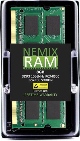 NEMIX RAM 16GB (2X8GB) DDR3 1066MHZ PC3-8500 2Rx8 1.5V 204-PIN Non-ECC SODIMM KIT Compatible with Apple MacBook Pro Laptop iMac Memory in Saudi Arabia