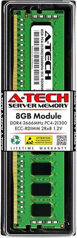 A-Tech 8GB RAM for ASUS WS C422 PRO/SE | DDR4 2666MHz PC4-21300 ECC RDIMM 2Rx8 Registered Server Memory Upgrade in Saudi Arabia