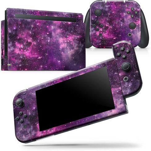 Design Skinz - متوافق مع Nintendo Switch Lite - غطاء حماية من الفينيل مقاوم للخدش قابل للإزالة - مساحة عميقة أرجوانية نابضة بالحياة in Saudi Arabia