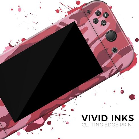 Design Skinz - Compatible with Nintendo DSi XL - Skin Decal Protective Scratch-Resistant Removable Vinyl Wrap Cover - Pink and Red Tradtional Camouflage in Saudi Arabia