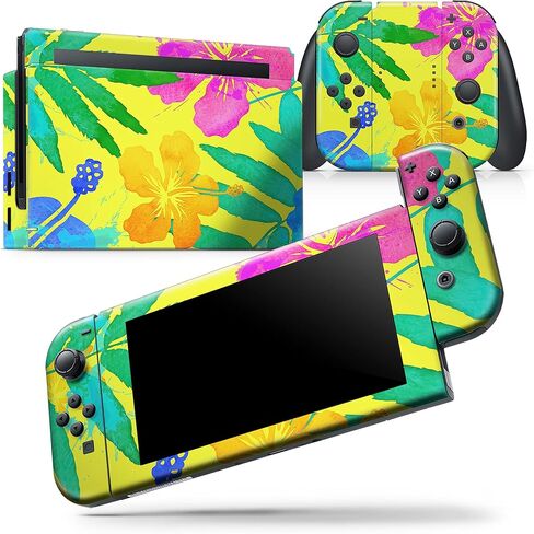 Design Skinz - متوافق مع Nintendo DSi XL - غطاء حماية من الفينيل مقاوم للخدش وقابل للإزالة - فلورسنت استوائي v2 in Saudi Arabia