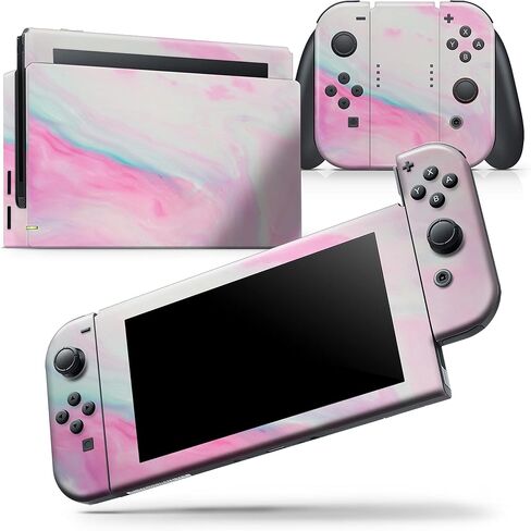 Design Skinz - متوافق مع Nintendo DSi XL - غطاء حماية من الفينيل قابل للإزالة ومقاوم للخدش - وردي ناعم رخامي in Saudi Arabia