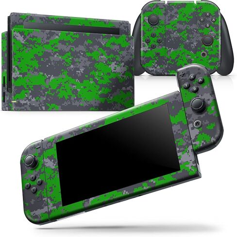 Design Skinz - Compatible with Nintendo DSi XL - Skin Decal Protective Scratch-Resistant Removable Vinyl Wrap Cover - Dark Green and Gray Digital Camouflage in Saudi Arabia