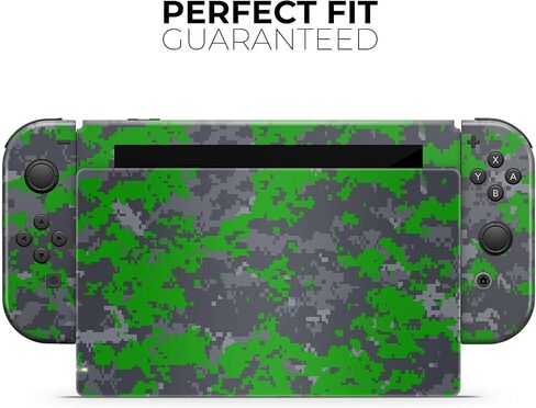 Design Skinz - Compatible with Nintendo DSi XL - Skin Decal Protective Scratch-Resistant Removable Vinyl Wrap Cover - Dark Green and Gray Digital Camouflage in Saudi Arabia