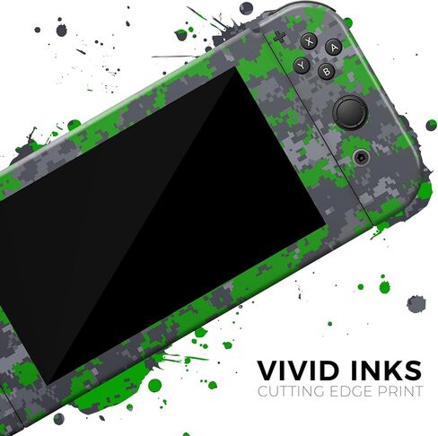 Design Skinz - Compatible with Nintendo DSi XL - Skin Decal Protective Scratch-Resistant Removable Vinyl Wrap Cover - Dark Green and Gray Digital Camouflage in Saudi Arabia