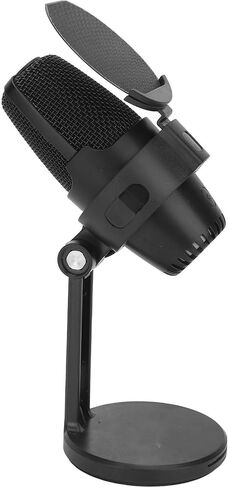 Qiilu Gaming USB Microphone with RGB Light - USB Condenser Mic for PC, /5, Podcasting, Live Streaming, Recording (Black) in Saudi Arabia