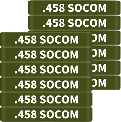 12 Pack Miaozhun .458 SOCOM Magazine Marking Bands 458 SOCOM Magazine Caliber Identification(Army Green-White) in Saudi Arabia