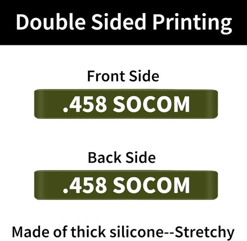 12 Pack Miaozhun .458 SOCOM Magazine Marking Bands 458 SOCOM Magazine Caliber Identification(Army Green-White) in Saudi Arabia