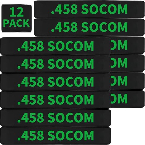 12 Pack Miaozhun .458 SOCOM Magazine Marking Bands 458 SOCOM Magazine Caliber Identification(Army Green-White) in Saudi Arabia