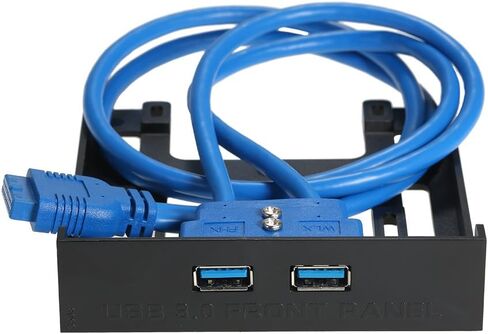 USB 3.0 Front Panel, 5.25 Inch Bay Mount Internal Hub with 2 Ports, 20Pin to Dual USB 3.0 Bracket for PC Case, Desktop Computer, DIY Expansion, Plug and Play in Saudi Arabia