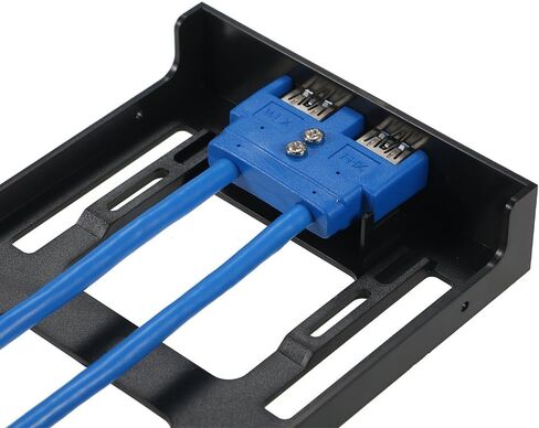USB 3.0 Front Panel, 5.25 Inch Bay Mount Internal Hub with 2 Ports, 20Pin to Dual USB 3.0 Bracket for PC Case, Desktop Computer, DIY Expansion, Plug and Play in Saudi Arabia