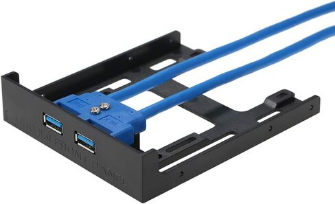 USB 3.0 Front Panel, 5.25 Inch Bay Mount Internal Hub with 2 Ports, 20Pin to Dual USB 3.0 Bracket for PC Case, Desktop Computer, DIY Expansion, Plug and Play in Saudi Arabia