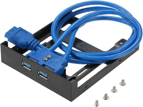 USB 3.0 Front Panel, 5.25 Inch Bay Mount Internal Hub with 2 Ports, 20Pin to Dual USB 3.0 Bracket for PC Case, Desktop Computer, DIY Expansion, Plug and Play in Saudi Arabia