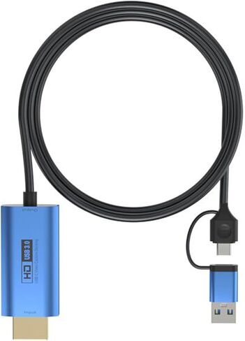 PUSOKEI HD to USB C Video Capture Card, 4K to 1080p HD Recorder for Computer & Phone - Aluminum Portable Capture Device with 2m Cable, Plug and Play in Saudi Arabia