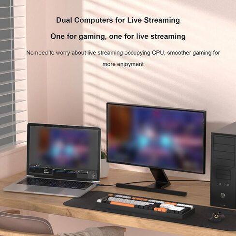 PUSOKEI HD to USB C Video Capture Card, 4K to 1080p HD Recorder for Computer & Phone - Aluminum Portable Capture Device with 2m Cable, Plug and Play in Saudi Arabia