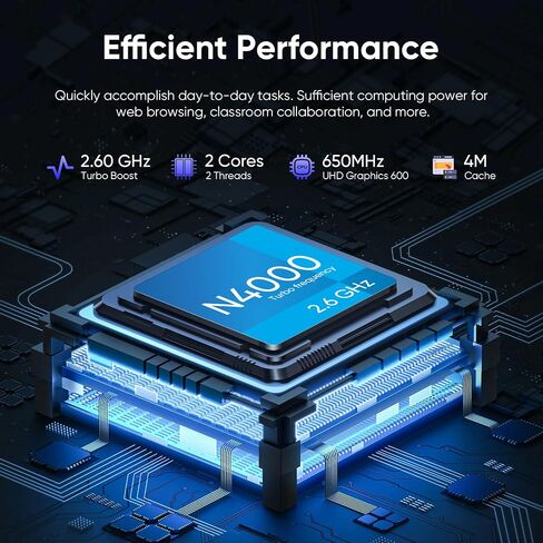 15.6" Laptop, 8GB RAM 256GB Storage, Celeron N4000 (up to 2.6GHz) 100% sRGB Screen, MS Office 2024, Win11 Pro Notebook Computer, Dual Band Wi-Fi, BT4.2, USB-A, Long Battery Life, Silver in Saudi Arabia