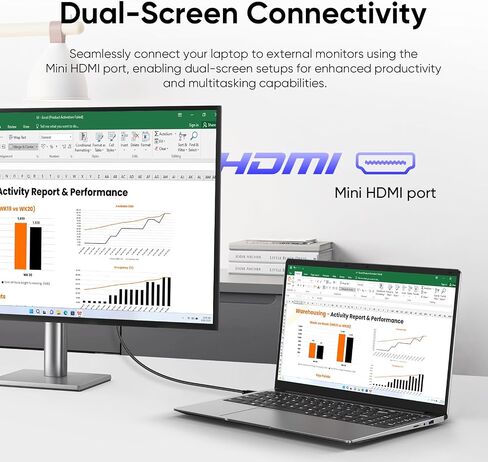 15.6" Laptop, 8GB RAM 256GB Storage, Celeron N4000 (up to 2.6GHz) 100% sRGB Screen, MS Office 2024, Win11 Pro Notebook Computer, Dual Band Wi-Fi, BT4.2, USB-A, Long Battery Life, Silver in Saudi Arabia