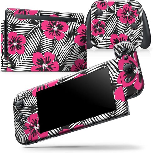 Design Skinz - متوافق مع Nintendo DSi XL - غطاء حماية من الفينيل قابل للإزالة ومقاوم للخدش - صيف استوائي وردي فاقع in Saudi Arabia