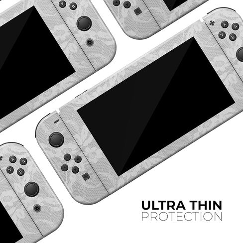 Design Skinz - متوافق مع Nintendo DSi XL - غطاء حماية من الفينيل مقاوم للخدش وقابل للإزالة - دانتيل زهور بيضاء in Saudi Arabia