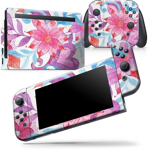 Design Skinz - Compatible with Nintendo DSi XL - Skin Decal Protective Scratch-Resistant Removable Vinyl Wrap Cover - Watercolor Fantasy Flowers in Saudi Arabia