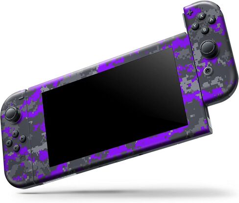 Design Skinz - Compatible with Nintendo DSi XL - Skin Decal Protective Scratch-Resistant Removable Vinyl Wrap Cover - Bright Purple and Gray Digital Camouflage in Saudi Arabia