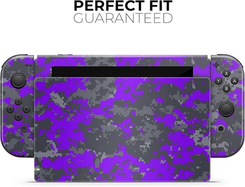 Design Skinz - Compatible with Nintendo DSi XL - Skin Decal Protective Scratch-Resistant Removable Vinyl Wrap Cover - Bright Purple and Gray Digital Camouflage in Saudi Arabia