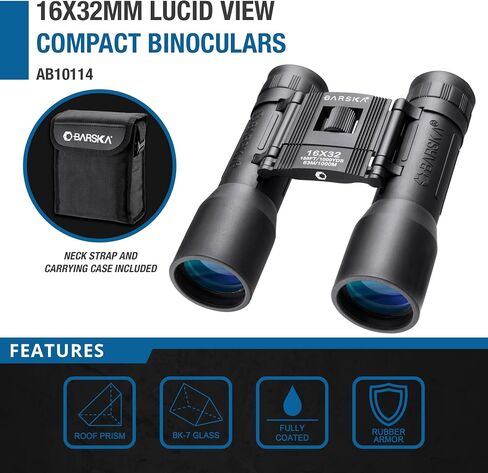 Barska AB13336 Lucid View 10x42 Compact Binoculars for Adults and Kids, Birding, Hunting, Sports, etc in Saudi Arabia