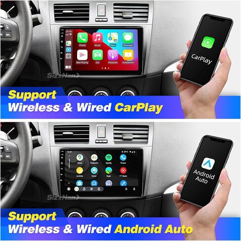 for Mazda 3 Radio Upgrade Compatible with Wireless Carplay Android Auto,Car Stereo Touchscreen Bluetooth Navigation GPS WiFi FM/AM Backup Camera 8-core Head Unit (2010-2013) in Kuwait