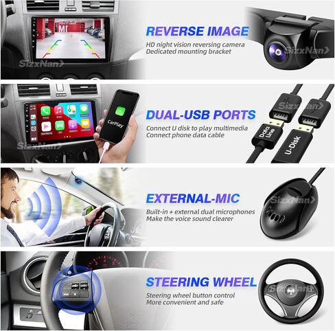 for Mazda 3 Radio Upgrade Compatible with Wireless Carplay Android Auto,Car Stereo Touchscreen Bluetooth Navigation GPS WiFi FM/AM Backup Camera 8-core Head Unit (2010-2013) in Kuwait