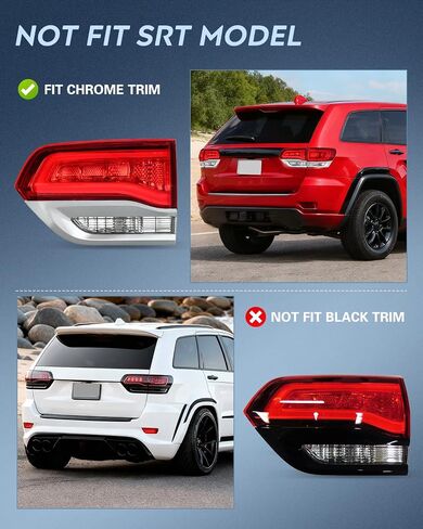 Nilight Taillight Assembly Compatible with 2014 2015 2016 2017 2018 2019 2020 Jeep Grand Cherokee Laredo/Limited/Overland/Summit Tail Lights Outer Passenger Side w/Bulbs in Saudi Arabia