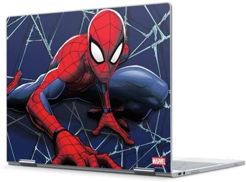 غلاف كمبيوتر محمول من Skinit متوافق مع Pixelbook - تصميم Marvel Spiderman Crawling Spiderman مرخص رسميًا in Saudi Arabia