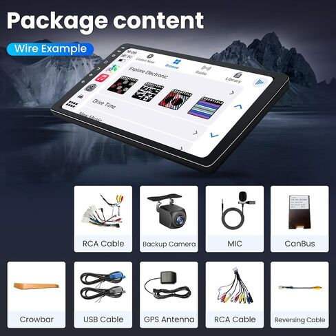 راديو سيارة 8 Core 4+64GB لسيارة Jeep Grand Cherokee 2011 2012 2013 WK2: Android 13 Car Stereo Carplay Android Auto، شاشة لمس عالية الدقة 9 بوصات، 5G WiFi، نظام ملاحة GPS، مع كاميرا احتياطية، راديو DSP FM/AM، SWC in Kuwait
