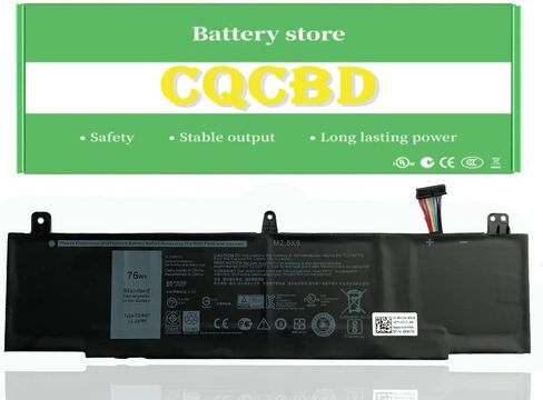 بطارية CQCQ TDW5P لجهاز Dell Alienware 13 R3 ALW13C D1738 D2718 D2728 D2738 D2838 D2508 D2503S D2506S D2715S Series Notebook V9XD7 0V9XD7 4RRR3 04RRR3 JFWX7 0JFWX7 (15.2 فولت) 76 واط ساعي) in Kuwait