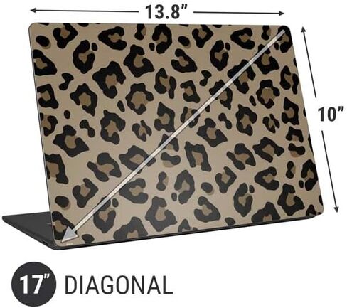 ملصق Skinit للكمبيوتر المحمول متوافق مع الكمبيوتر المحمول العالمي 17 بوصة (13.8 × 10 بوصة) تصميم طباعة الفهد المصمم في الأصل in Saudi Arabia
