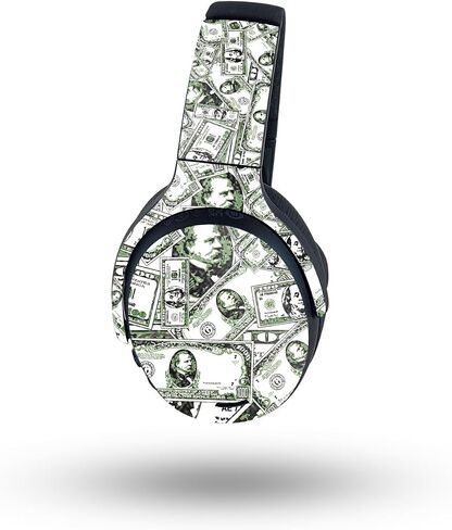 MightySkins Glossy Glitter Skin Compatible with Skullcandy Crusher ANC 2 - Phat Cash | Protective, Durable High-Gloss Glitter Finish | Easy to Apply, Remove, and Change Styles in Saudi Arabia
