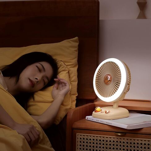 مروحة طاولة قابلة للطي للشحن عبر USB معلقة على الحائط - سقف مع ضوء LED 3 سرعات قابلة للتعديل لغرفة المنزل وسطح المكتب القابل للطي in Kuwait