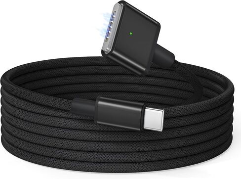 كابل شاحن Basesailor لجهاز MacBook Air M4 المغناطيسي 3 بطول 10أقدام/3M، سلك شحن USB C إلى Mag 3 بقدرة 140 وات لجهاز MacBook Air (13 بوصة 15 بوصة 2025، M3 2024، M2 2022 2023)، Pro (16 بوصة 14 بوصة M4 Pro Max، M3 2024، M2 2023، M1)، آمن in Kuwait