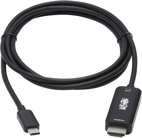Tripp Lite USB-C to HDMI Adapter Cable, 4K 60 Hz USB C and Thunderbolt 3 to HDMI Cable Adapter, HDR, HDCP 2.2, DP 1.4 Alt Mode, Black, 3 ft (U444-003-HDR4BE) in Saudi Arabia