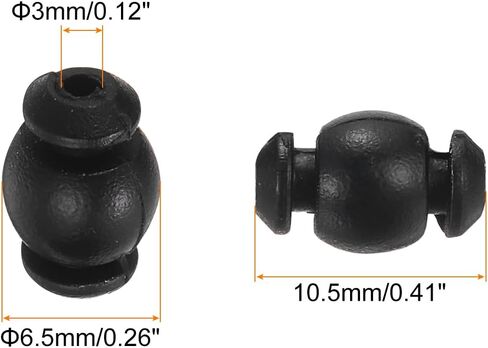 MECCANIXITY كرات مطاطية مضادة للاهتزاز وممتصة للصدمات M3x10.5mm لحامل الكاميرا RC Quadcopter FPV Gimbal، أسود/عبوة من 12 قطعة in Saudi Arabia