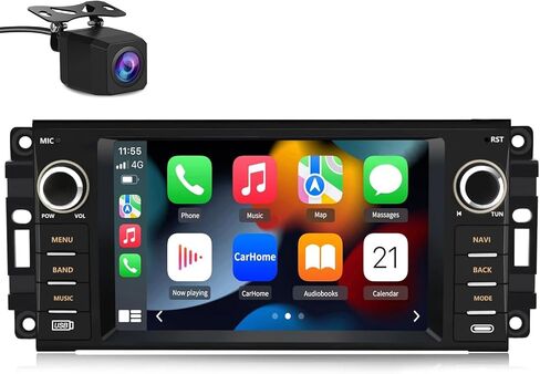 ستيريو سيارة لسيارة جيب رانجلر JK كومباس باتريوت/كرايسلر/دودج رام شاحن، شاشة لمس 7 بوصة أندرويد 13 راديو مع بلوتوث نظام تحديد المواقع اللاسلكي كار بلاي أندرويد كاميرا عكسية تلقائية [2 جيجابايت + 32 جيجابايت] in Kuwait