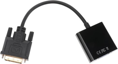 jojofuny 2pcs Dvi to Vga Adapter Cable Dvi Male to Vga Female Video Converter Support HDTV Pc Resolutions in Saudi Arabia
