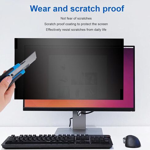Yunir 22in Magnetic Computer Privacy Screen Filter for 16:9 Widescreen Monitor, Removable Anti Blue Light Glare Eye Protection, Anti Screen Protector Panel(W x H: 483mm x 305mm) (Two Pieces) in Saudi Arabia