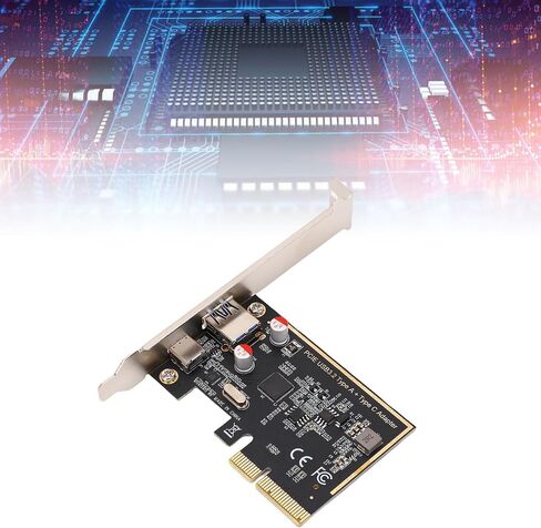 بطاقة توسيع PCIe إلى USB 3.1، نقل بيانات بسرعة 10 جيجابت في الثانية، شريحة ASM1142، USB 3.0 / Type C 3.1، متوافق مع PCle x4، لنظام التشغيل OS X in Saudi Arabia