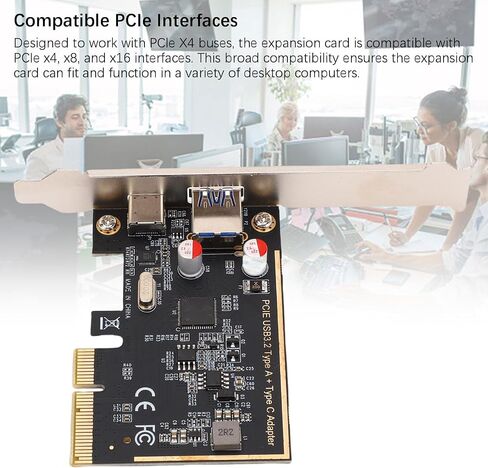 بطاقة توسيع PCIe إلى USB 3.1، نقل بيانات بسرعة 10 جيجابت في الثانية، شريحة ASM1142، USB 3.0 / Type C 3.1، متوافق مع PCle x4، لنظام التشغيل OS X in Saudi Arabia
