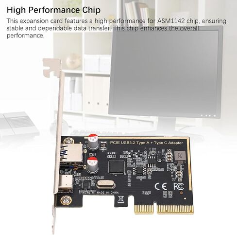 بطاقة توسيع PCIe إلى USB 3.1، نقل بيانات بسرعة 10 جيجابت في الثانية، شريحة ASM1142، USB 3.0 / Type C 3.1، متوافق مع PCle x4، لنظام التشغيل OS X in Saudi Arabia